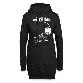 Beach Volleyball Joke Volleyball Net - Sweat-shirt à capuche long Femme - noir - Devant