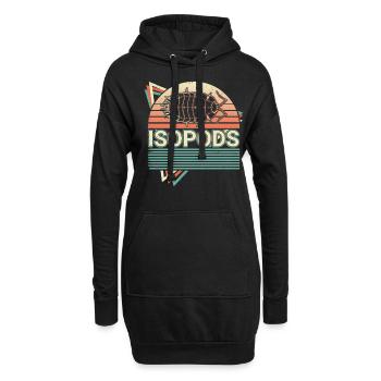 Isopods Retro Vaporwave - Hoodie-Kleid - Schwarz - Vorne