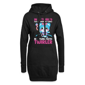 Stocktanz Design für Stabtänzerin - Hoodie-Kleid - Schwarz - Vorne