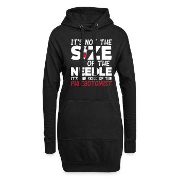 Punktionskraft - Hoodie-Kleid - Schwarz - Vorne