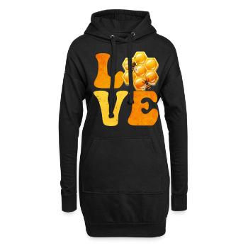 Imkerei Imker Honig Bienen Honig - Hoodie-Kleid - Schwarz - Vorne
