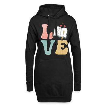 Bibel Christ - Hoodie-Kleid - Schwarz - Vorne