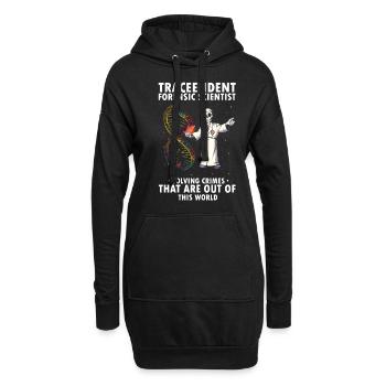 Forensik und forensische Wissenschaft - Hoodie-Kleid - Schwarz - Vorne