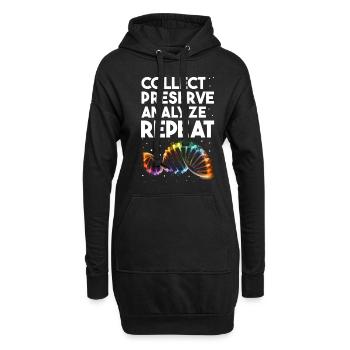 DNA-Analyst und Kriminallabor - Hoodie-Kleid - Schwarz - Vorne