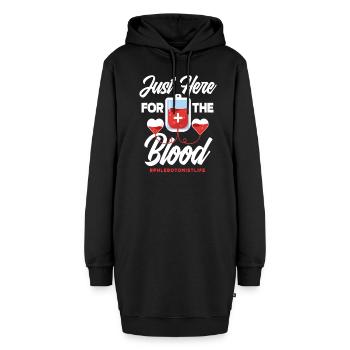 Punktionskraft - Hoodie-Kleid - Schwarz - Vorne