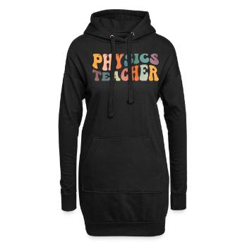 Groovy Physiklehrer Physiker Wissenschaftsunterric - Hoodie-Kleid - Schwarz - Vorne