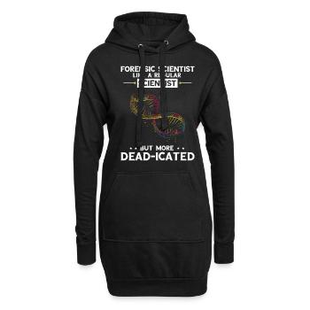 Forensische Kriminologie und Tatort-Ermittler - Hoodie-Kleid - Schwarz - Vorne