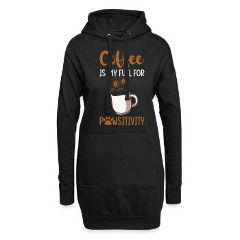 Tierarzt Jobzitat Ein Tierarzt Pfotenkaffee - Hoodie-Kleid - Schwarz - Vorne