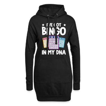 J’ai le bingo dans mon ADN 4 - Sweat-shirt à capuche long Femme - noir - Devant