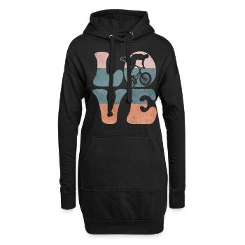 Bmx Fahrrad Biker - Hoodie-Kleid - Schwarz - Vorne