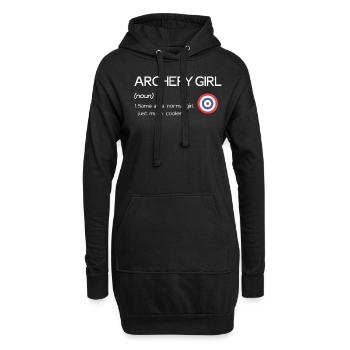 Chasse en plein air Bow Arrow Archer Archery Fille - Sweat-shirt à capuche long Femme - noir - Devant