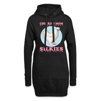 Silk Chicken Mom Silkie Chicken Silk Chickens Cadeau - Sweat-shirt à capuche long Femme - noir - Devant