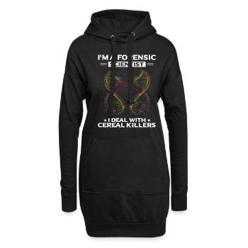 Forensik und forensische Wissenschaft - Hoodie-Kleid - Schwarz - Vorne