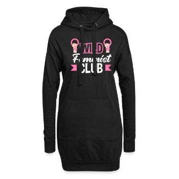 Feminismus Feministin - Hoodie-Kleid - Schwarz - Vorne