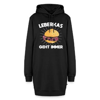 10 Leberkas Geht Immer - Hoodie-Kleid - Schwarz - Vorne
