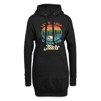 Caravane de vacances Camping-car camping-car - Sweat-shirt à capuche long Femme - noir - Devant