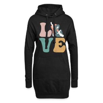 Brasilianisches Jiu Jitsu BJJ Kampfsportarten - Hoodie-Kleid - Schwarz - Vorne