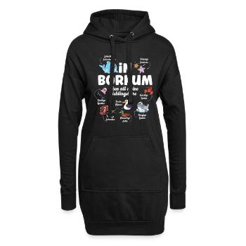 Borkum Nordsee Urlaub - Hoodie-Kleid - Schwarz - Vorne