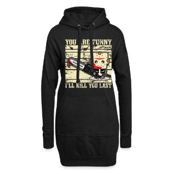 Horror Clown Horrorfilm Filmfestival + Halloween - Hoodie-Kleid - Schwarz - Vorne