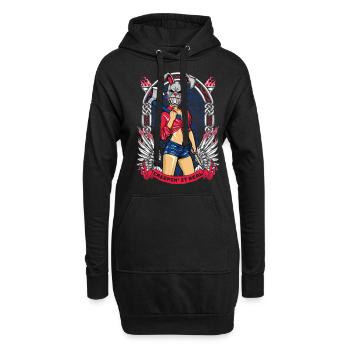 Horror Clown Horrorfilm Filmfestival + Halloween - Hoodie-Kleid - Schwarz - Vorne