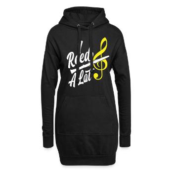Klarinette Instrument Musik Klarinettist - Hoodie-Kleid - Schwarz - Vorne