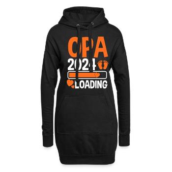 Werdender Opa 2025 - Hoodie-Kleid - Schwarz - Vorne