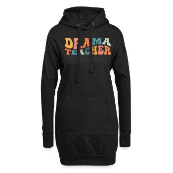 Groovy Drama Professeur de théâtre Théâtre Enseignement - Sweat-shirt à capuche long Femme - noir - Devant