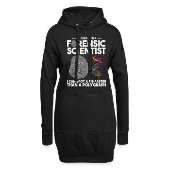Forensik und forensische Wissenschaft - Hoodie-Kleid - Schwarz - Vorne
