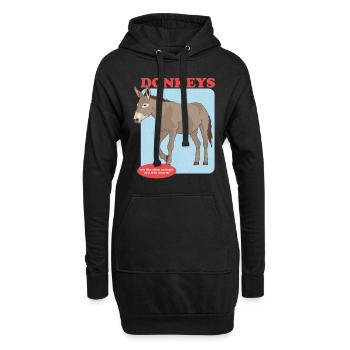 Esel Eselbesitzer Eselchen Eselliebhaber Geschenk - Hoodie-Kleid - Schwarz - Vorne