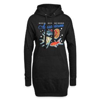 Aquaristik Aquarium Aquarianer Zierfisch Geschenk - Hoodie-Kleid - Schwarz - Vorne