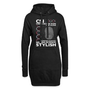 Forensische Kriminologie und Tatort-Ermittler - Hoodie-Kleid - Schwarz - Vorne
