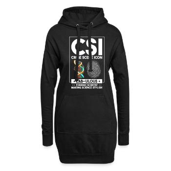 Forensik und forensische Wissenschaft - Hoodie-Kleid - Schwarz - Vorne