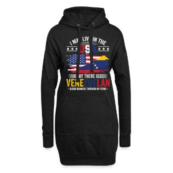 Venezuelan Blood Live USA Südamerika Venezuela - Hoodie-Kleid - Schwarz - Vorne