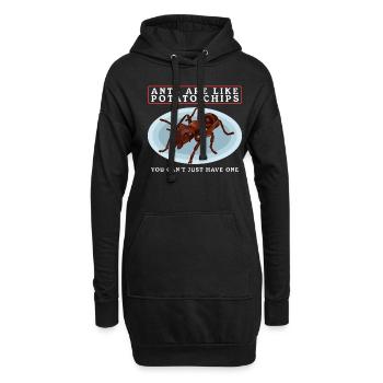 Fourmis Ferme Fourmi Formicarium Cadeau - Sweat-shirt à capuche long Femme - noir - Devant