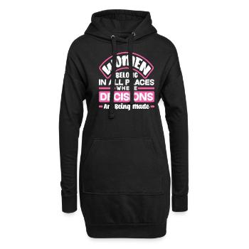 Feminismus Feministin - Hoodie-Kleid - Schwarz - Vorne