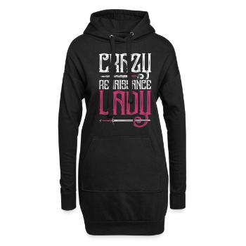 Festival médiéval Crazy Renaissance Lady - Sweat-shirt à capuche long Femme - noir - Devant