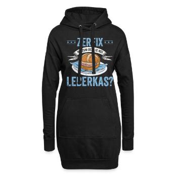 Lustig Leberkäse Und Fleischkäse Zerfix Leberkas - Hoodie-Kleid - Schwarz - Vorne