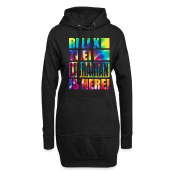 Librarian Lustiger Spruch - Hoodie-Kleid - Schwarz - Vorne