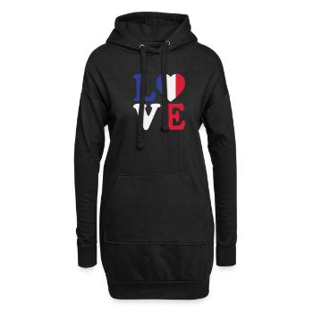 France France Cadeaux Femmes & Hommes - Sweat-shirt à capuche long Femme - noir - Devant
