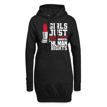 Feminismus Feministin - Hoodie-Kleid - Schwarz - Vorne