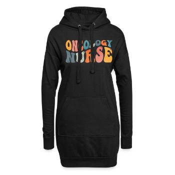 Groovy Onkologie Krankenschwester Krebs Chemo Kran - Hoodie-Kleid - Schwarz - Vorne