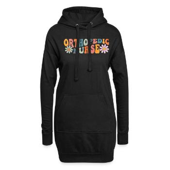 Groovy Orthopedic Nurse Ortho Nursing - Sweat-shirt à capuche long Femme - noir - Devant