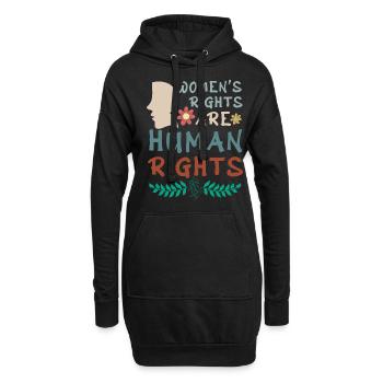 Femmes Droits humains Droit féministe Femmes Égalité - Sweat-shirt à capuche long Femme - noir - Devant