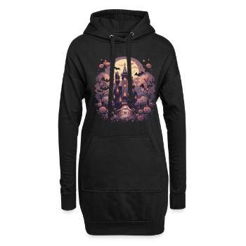 Hexe Helloween Hexen Outfit Hexen - Hoodie-Kleid - Schwarz - Vorne
