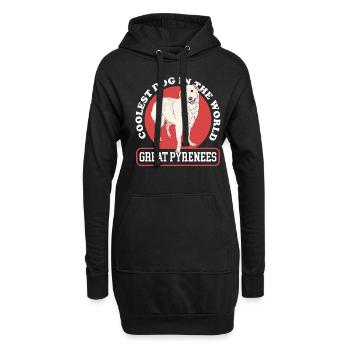 Chien de montagne pyrénéen Chien de montagne Propriétaire Chien Cadeau - Sweat-shirt à capuche long Femme - noir - Devant