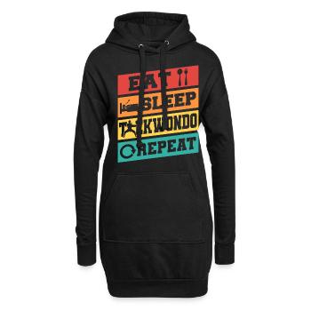 TKD Korean Martial Arts Tae Kwon - Hoodie-Kleid - Schwarz - Vorne