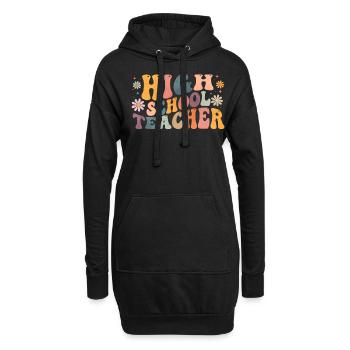 Groovy High School Enseignant Enseignement secondaire - Sweat-shirt à capuche long Femme - noir - Devant