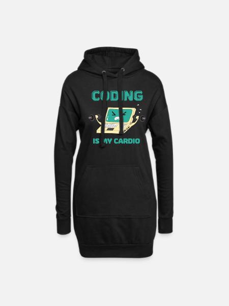 Programmer Coding Fitness Funny Computer Scientist - Hoodie Dress - black