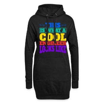 This Is What A Cool Engineer Looks Like 2 - Hoodie Dress - black - Front