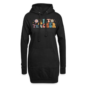 Groovy Art Teacher Künstler Künstlerischer Unterri - Hoodie-Kleid - Schwarz - Vorne